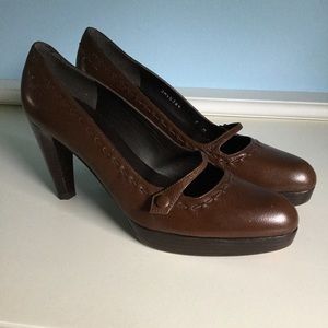 Stuart Weitzman Platform Maryjane Brown 7M